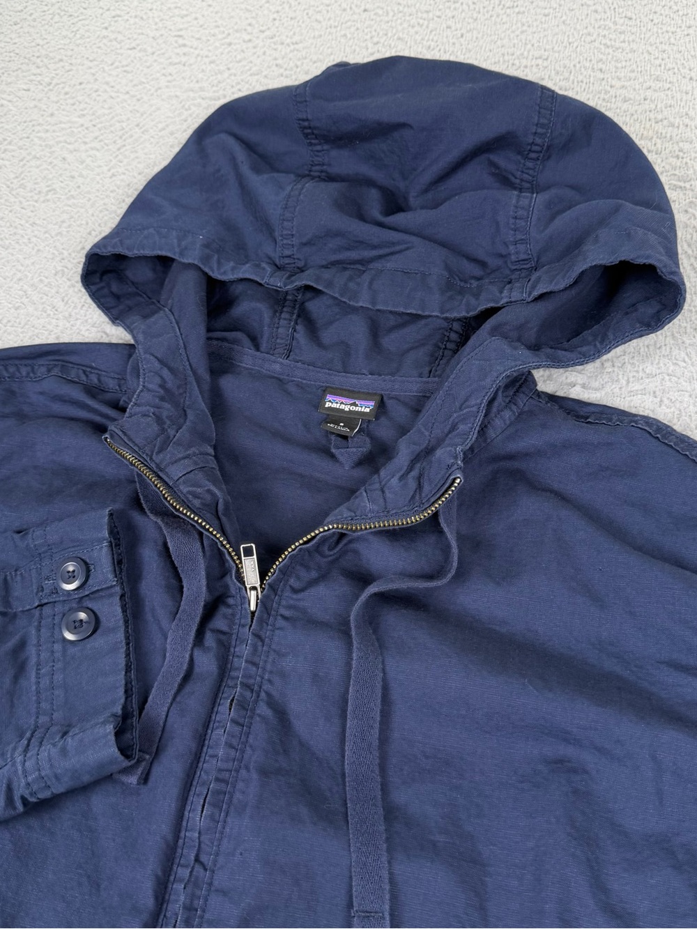 Patagonia Back Canyon Hoody Womens Small Navy Blue Full Zip Jacket Outdoors